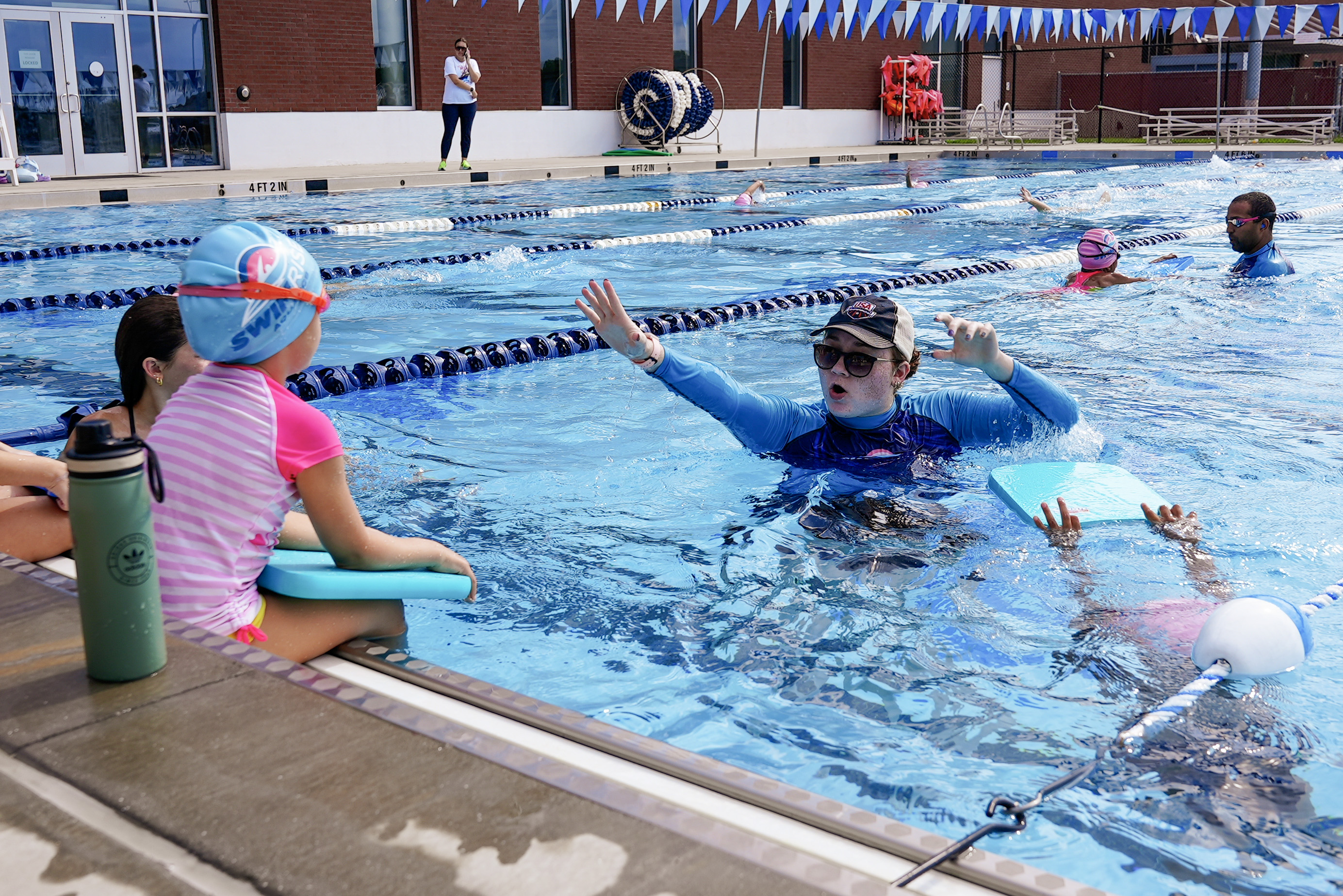 One-on-one private swimming lesson